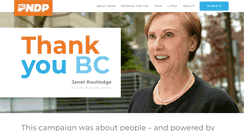 Desktop Screenshot of janetroutledge.bcndp.ca